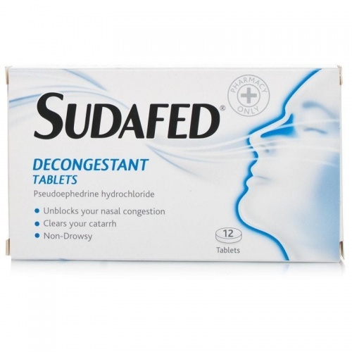 Sudafed Non-Drowsy Decongestant Tablets 12s